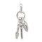 Sterling Silver Faith Hope & Charity Charm Jewerly 25mm x 20mm